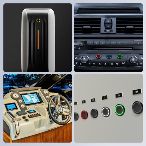 16mm Momentary Push Button Switch 12V DC On Off Self-Reset with Black Shell-Red