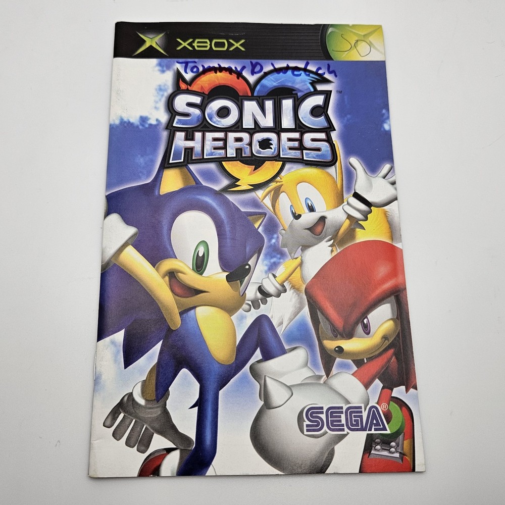 Sonic Heroes Xbox Instruction Booklet Manual Only