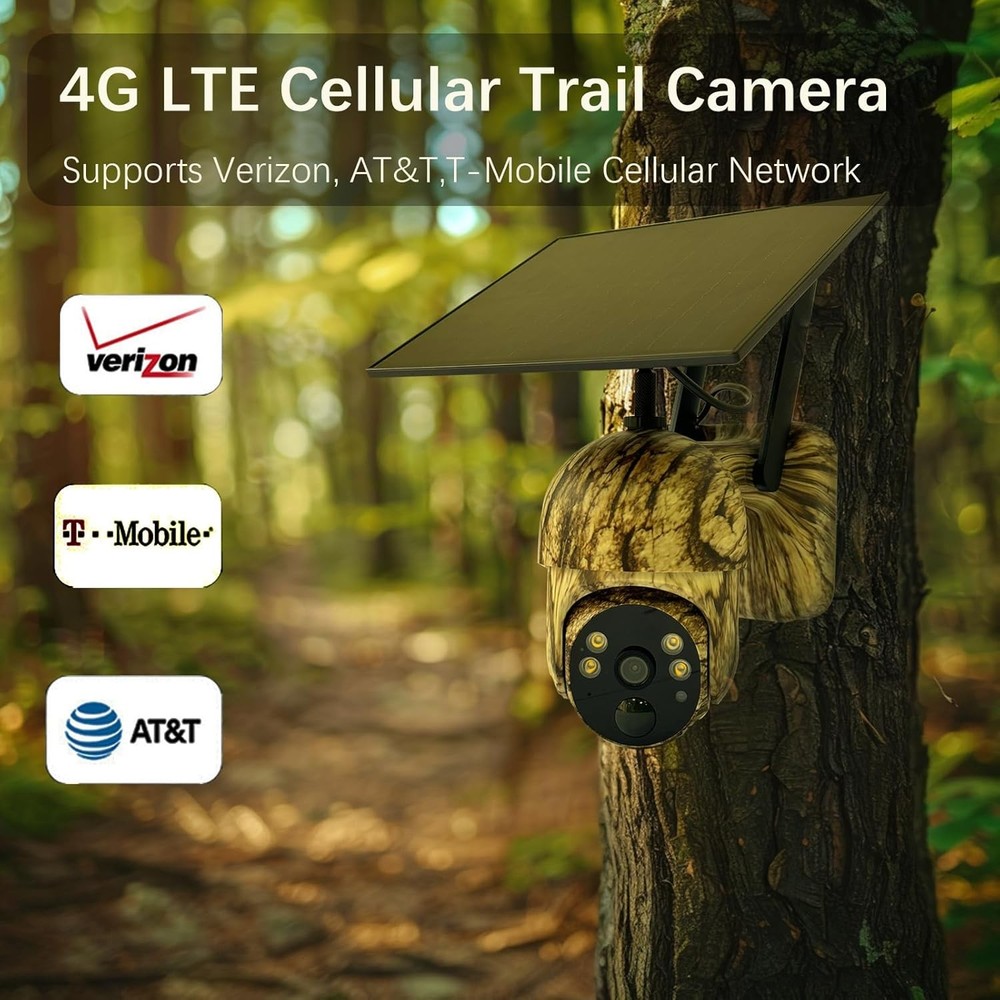 Two (2) Cellular 4G LTE Live Feed Solar Trail Camera with Night Vision
