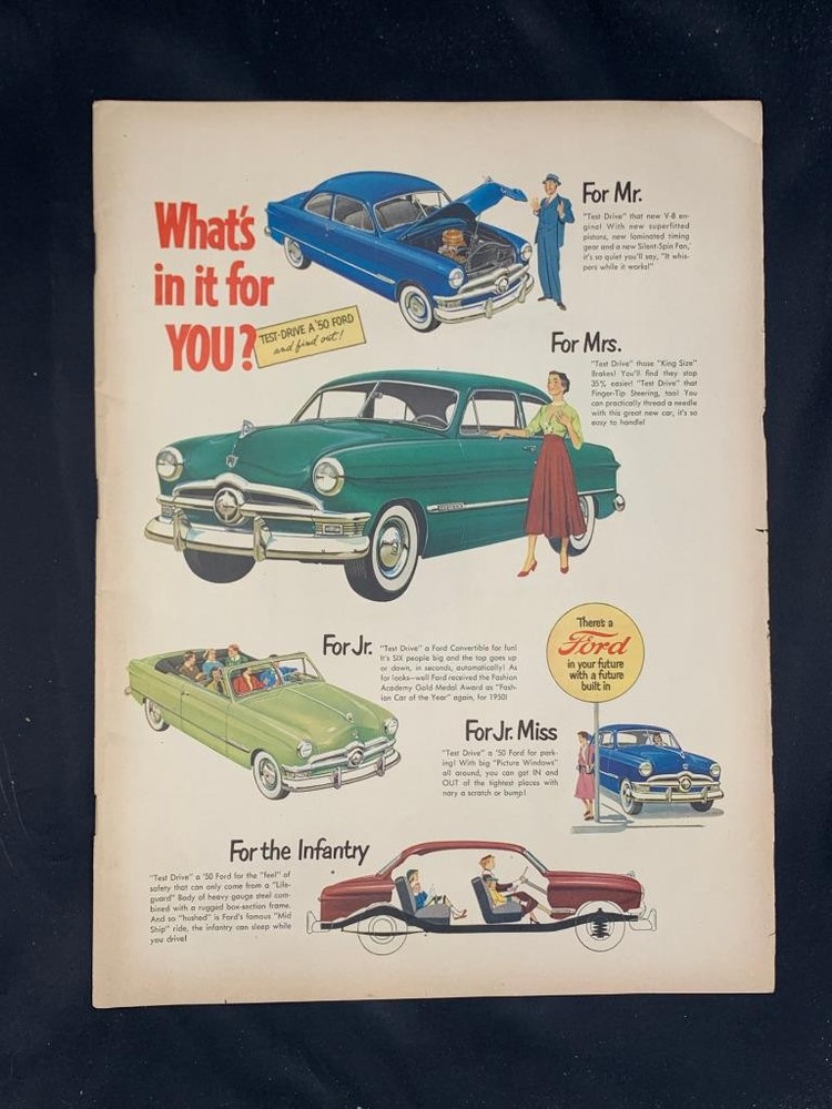 Magazine Ad* - 1950 - Ford - (#3)