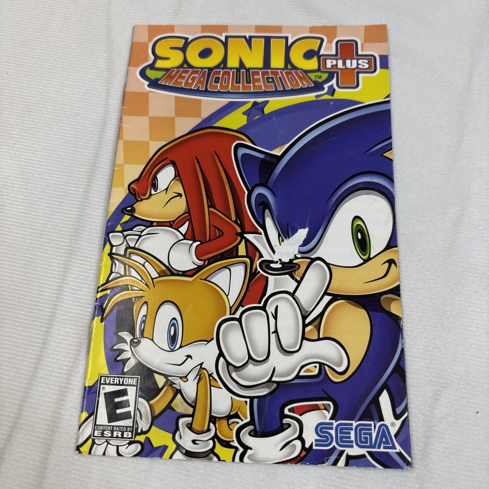PS2 PlayStation Sonic Mega Collection Plus Manual Only