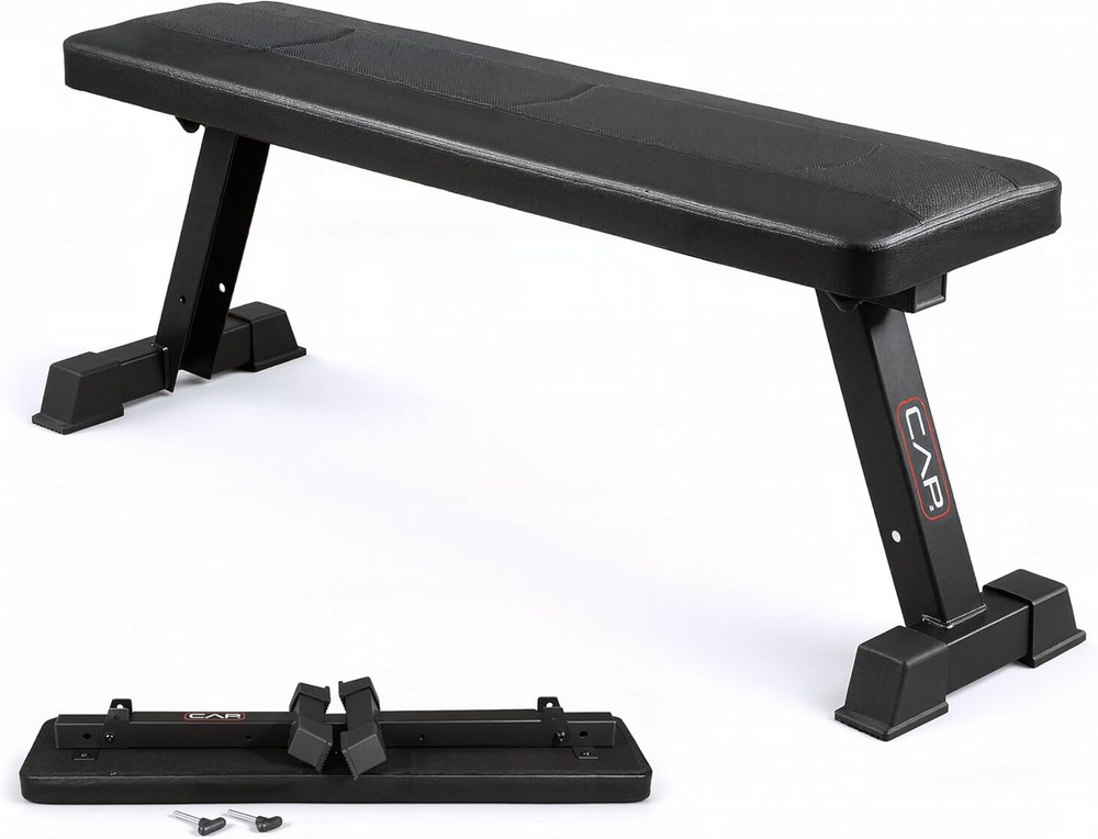 Foldable Flat Weight Bench | Folding Workout Bench with Steel Frame, Thick Box-S