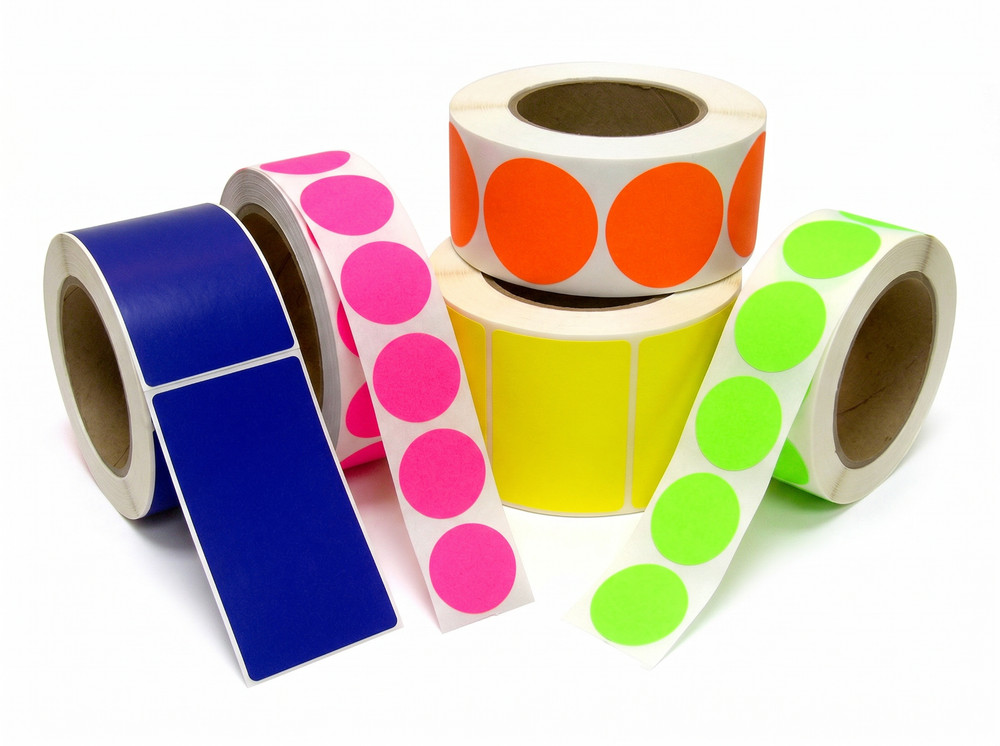 Blank Color Coding Stickers, Writable Surface – 500 Permanent Labels per Roll...