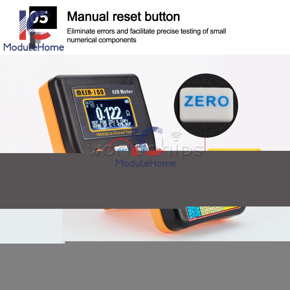 MESR-100 ESR Capacitance Ohm Meter Capacitance Internal Resistance Circuit Meter