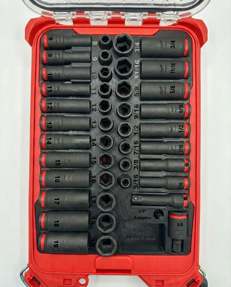 Fits Milwaukee 49-66-7009 Socket Insert PACKOUT Low Profile Bin (Insert Only)