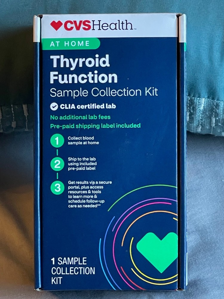 CVS Health At Home Thyroid Function Sample Collection Kit Brand New