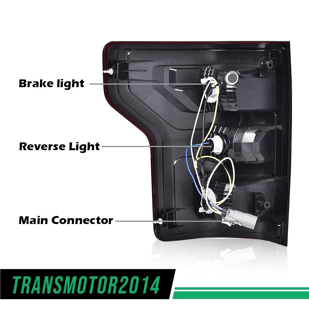 Fit For 2018-2020 Ford F-150 Pickup Rear Tail Lights Brake Lamps Assembly Smoked