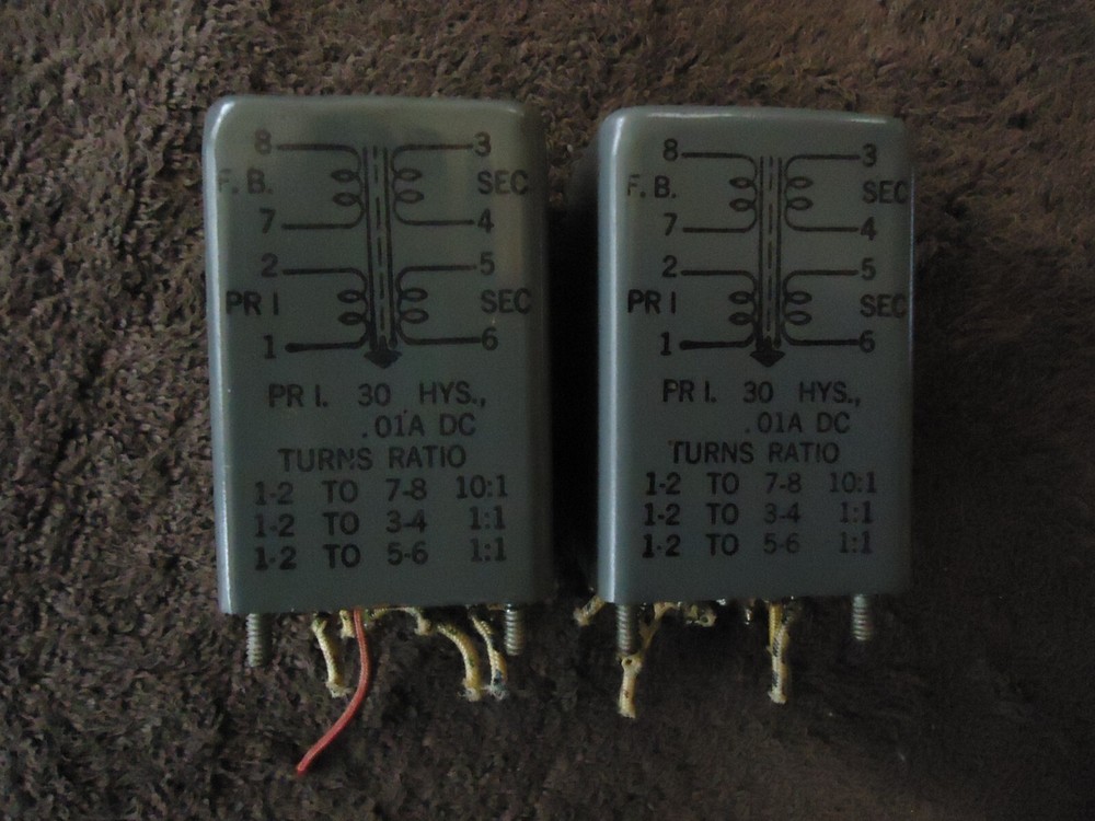 ADC A8018 PAIR NAVY MILITARY SPEC INTERSTAGE TRANSFORMERS, DCR TEST SHOWN