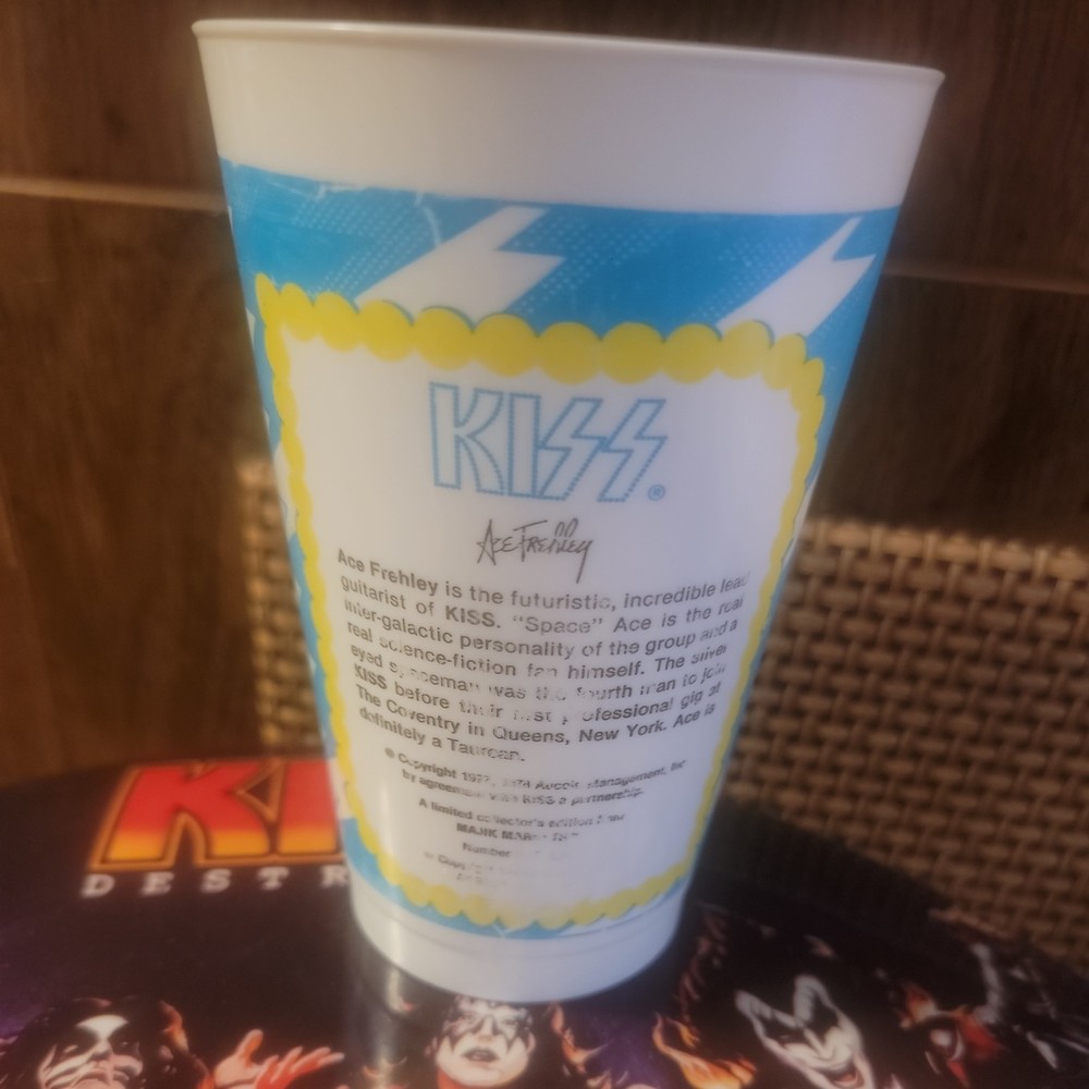 Kiss Vintage The Spaceman Ace Frehley Majik Markets Cup 1978 Collectible Aucoin