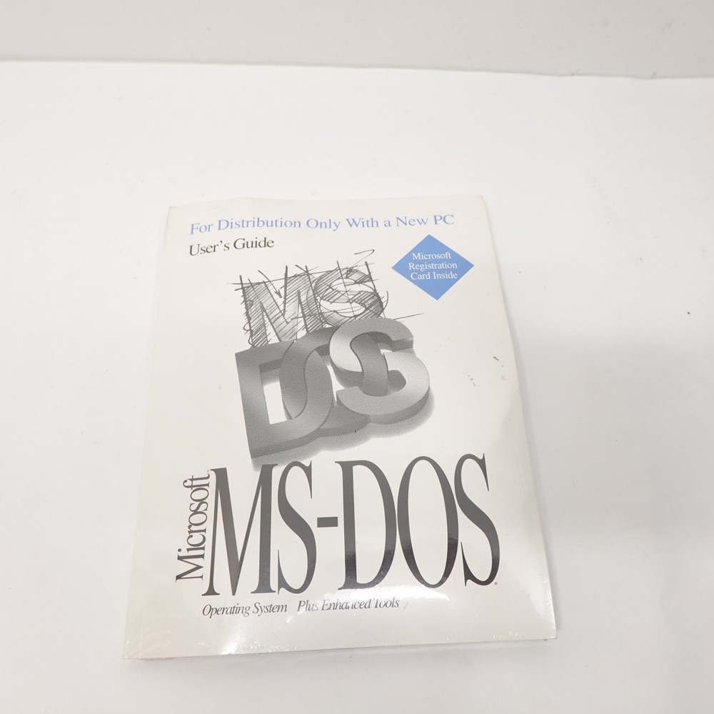Microsoft MS-DOS User’s Guide Manual + COA Registration Card – New PC Release