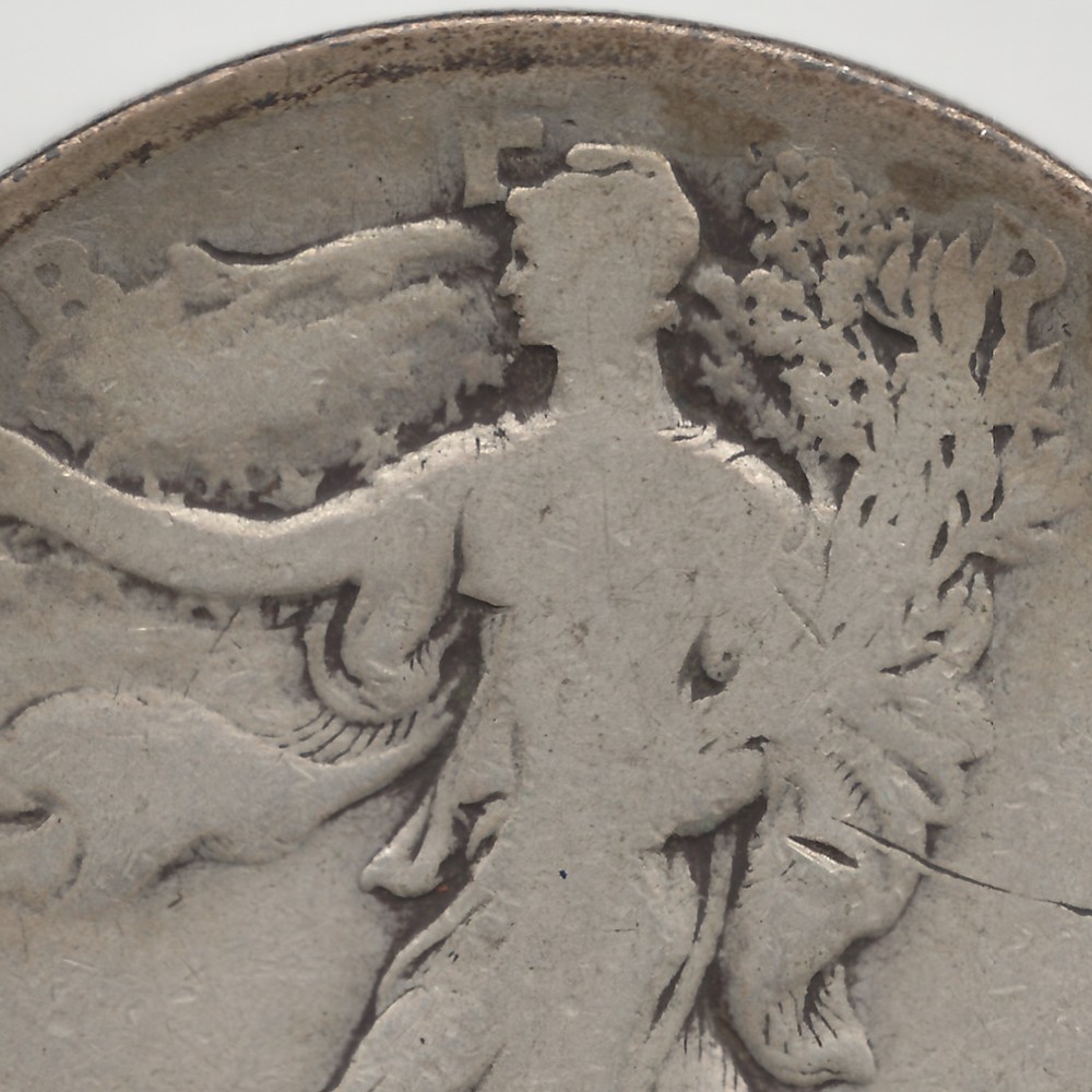 1921 S Walking Liberty Half Dollar, G+
