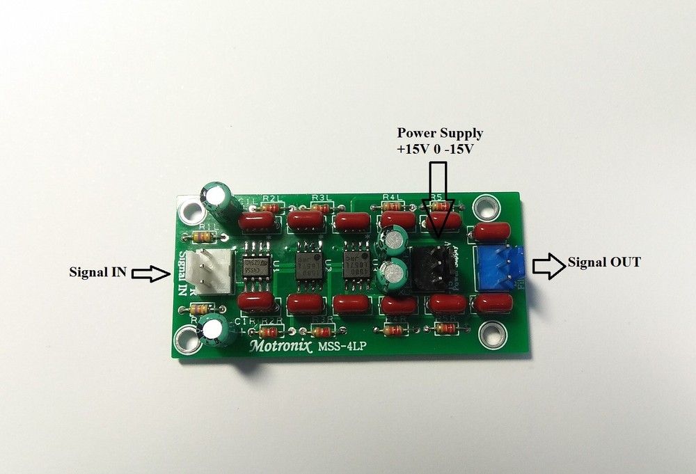 Low Pass 6/12/18/24 db Stereo Active Filter module MSS-4LP