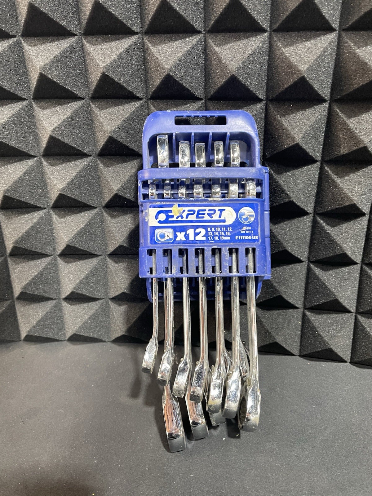 Expert by Facom E111106 12 Pc Ratcheting Combination Wrench Set 8-19mm