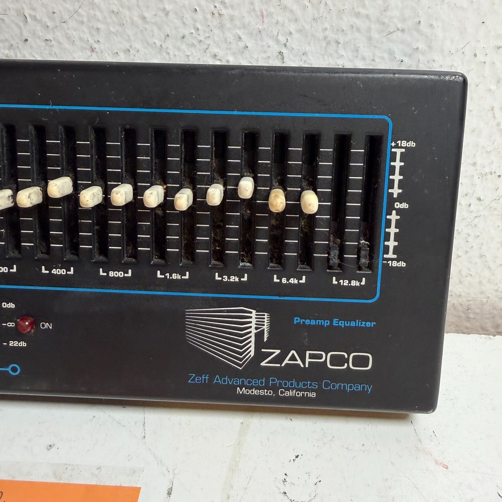Vintage Zapco PEQ Black 18-Band Digital Audio Processor Preamp Equalizer