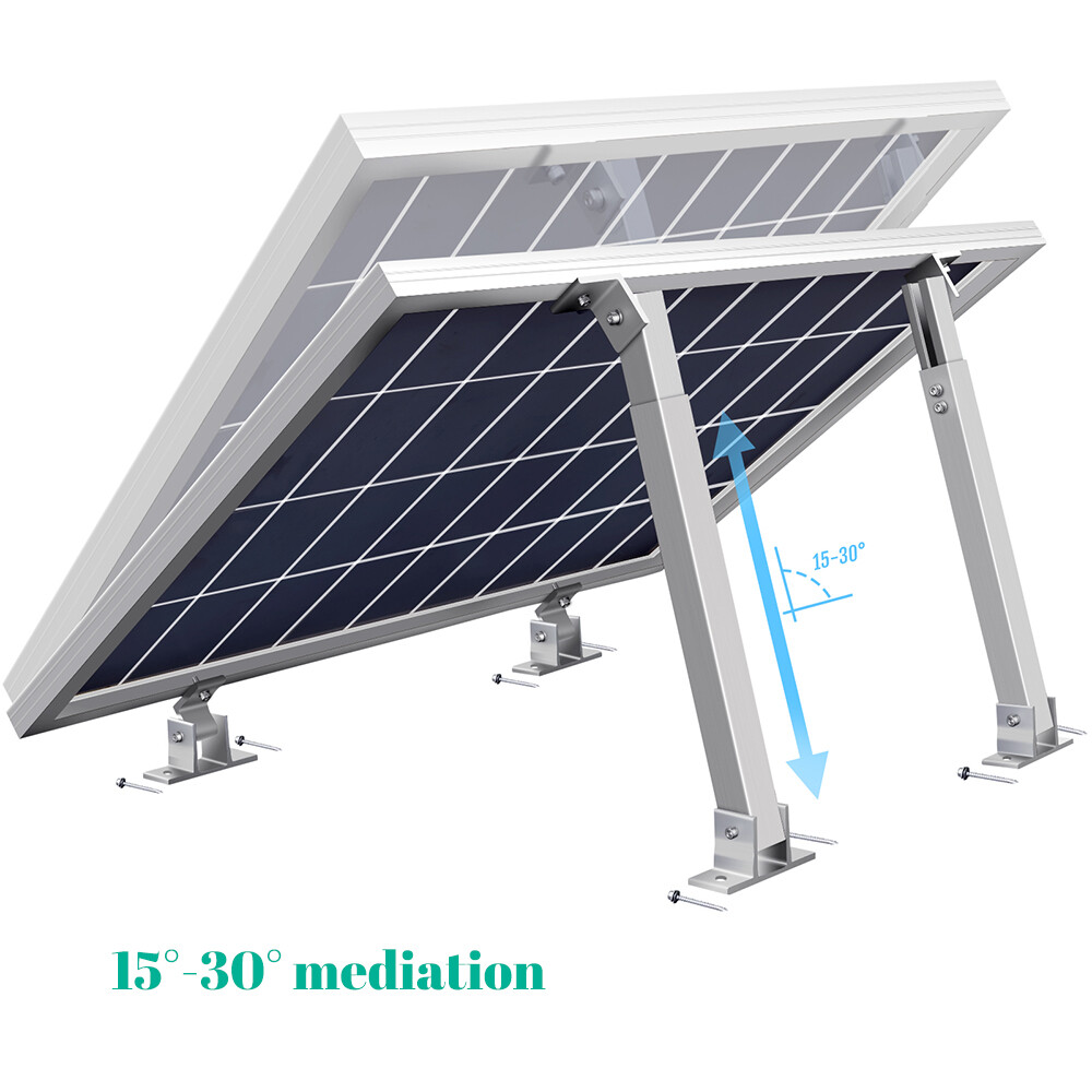 Solar Panel RV Tilt Mount Brackets Adjustable Frame Rooftop Flat Surface Home US