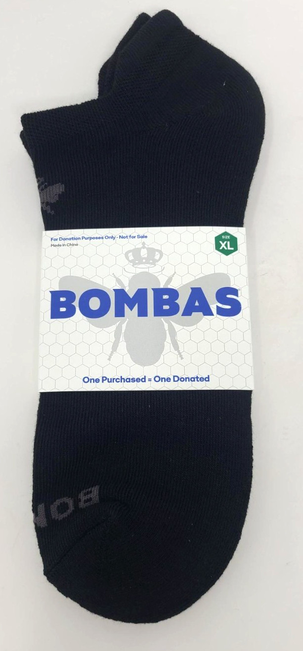 Bombas Black Socks Size XL Ankle 25 Pairs NEW