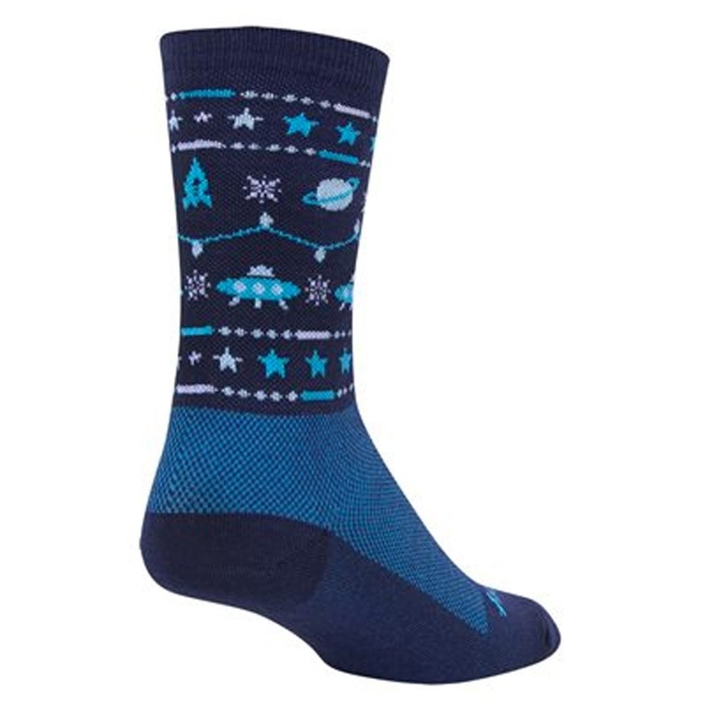 SockGuy Sweater Blue Cycling Sock