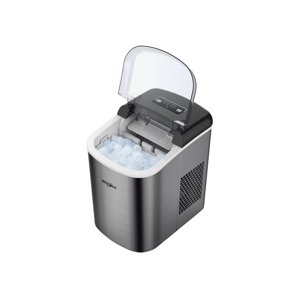 Whirlpool Ice Maker Stainless Steel: Countertop Ice Machine, Bullet Shape,