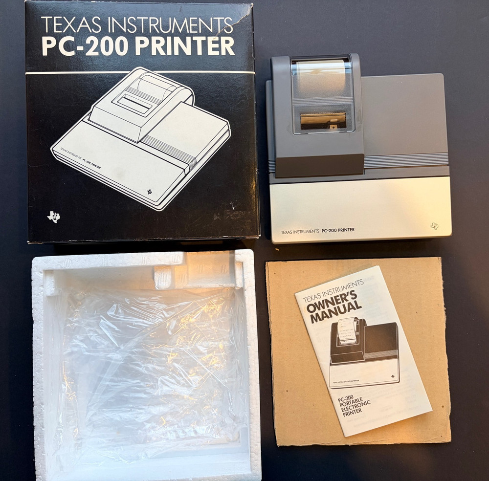 Texas Instruments PC-200 Thermal Printer Circa 1985 NIB
