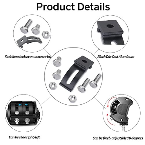 Base Mounting Bracket LED Light Bar Universal Light Bar Adjust Bracket-Single