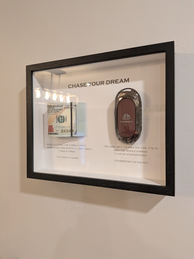 3D Money / Key Wall Art Box Frame