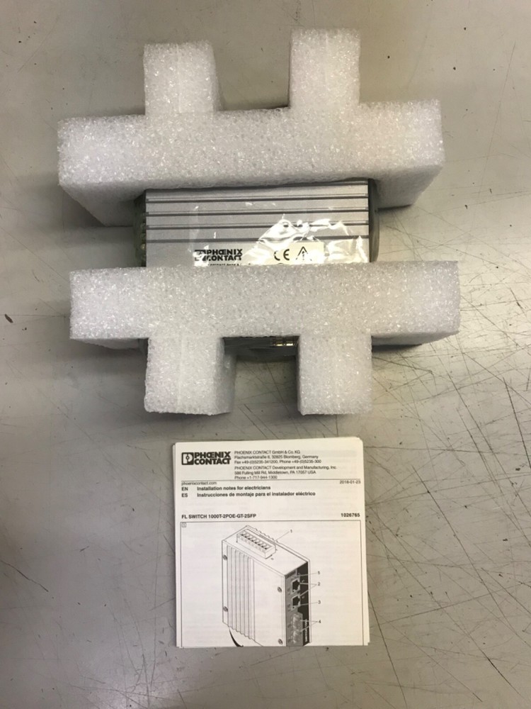 Phoenix Contact PoE + Ethernet Switch 1026765 - New, Seal Broken