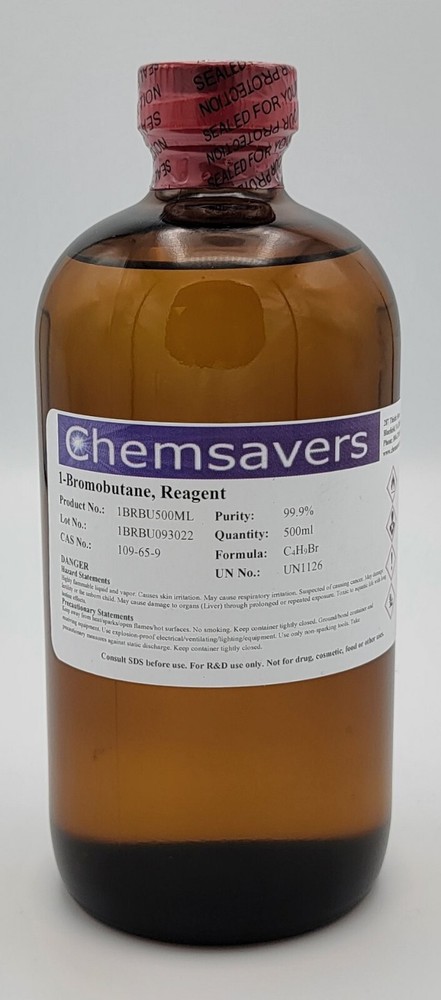 1-Bromobutane, Reagent, 99.9%, 500ml