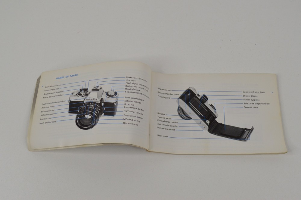Minolta XD-11 Owner's Manual Original Settings Guide Dated 1977