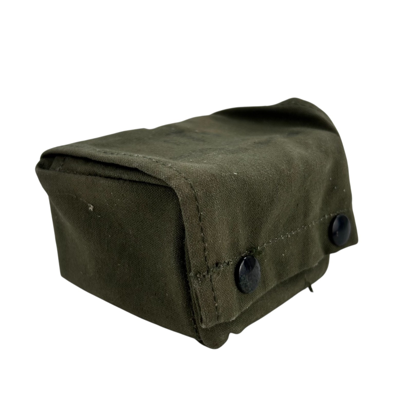 Vtg US Military First Aid Kit Pouch Aviator Camouflage Oil Green Snap Closure