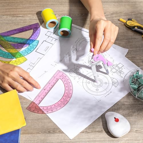 6 Set Compass and Protractor Set, Operation Christmas Items Bulk Multicolor 12