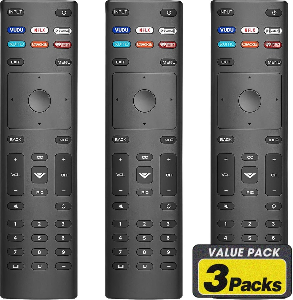 3 Pack Replacement Remotes for VIZIO Smart TVs – Compatible Remote Controls