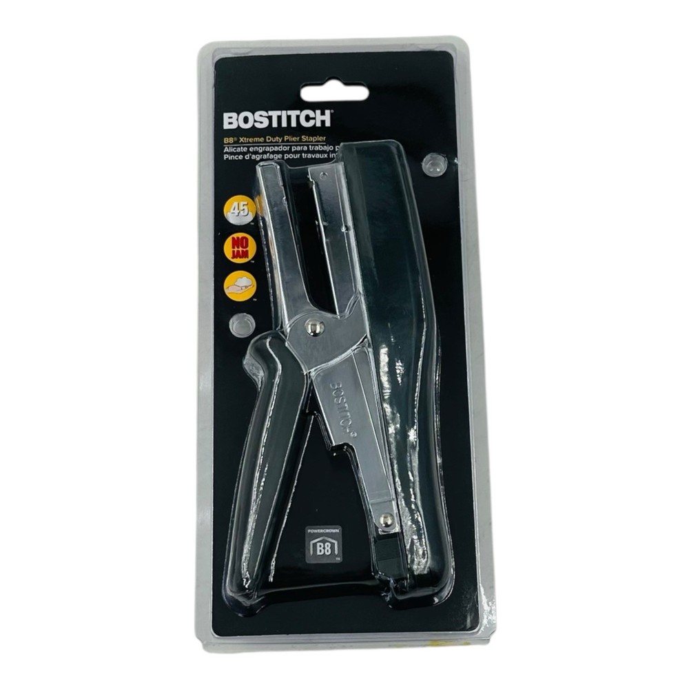 Bostitch B8 Xtreme Duty Plier Stapler 45 Sheet Capacity Black