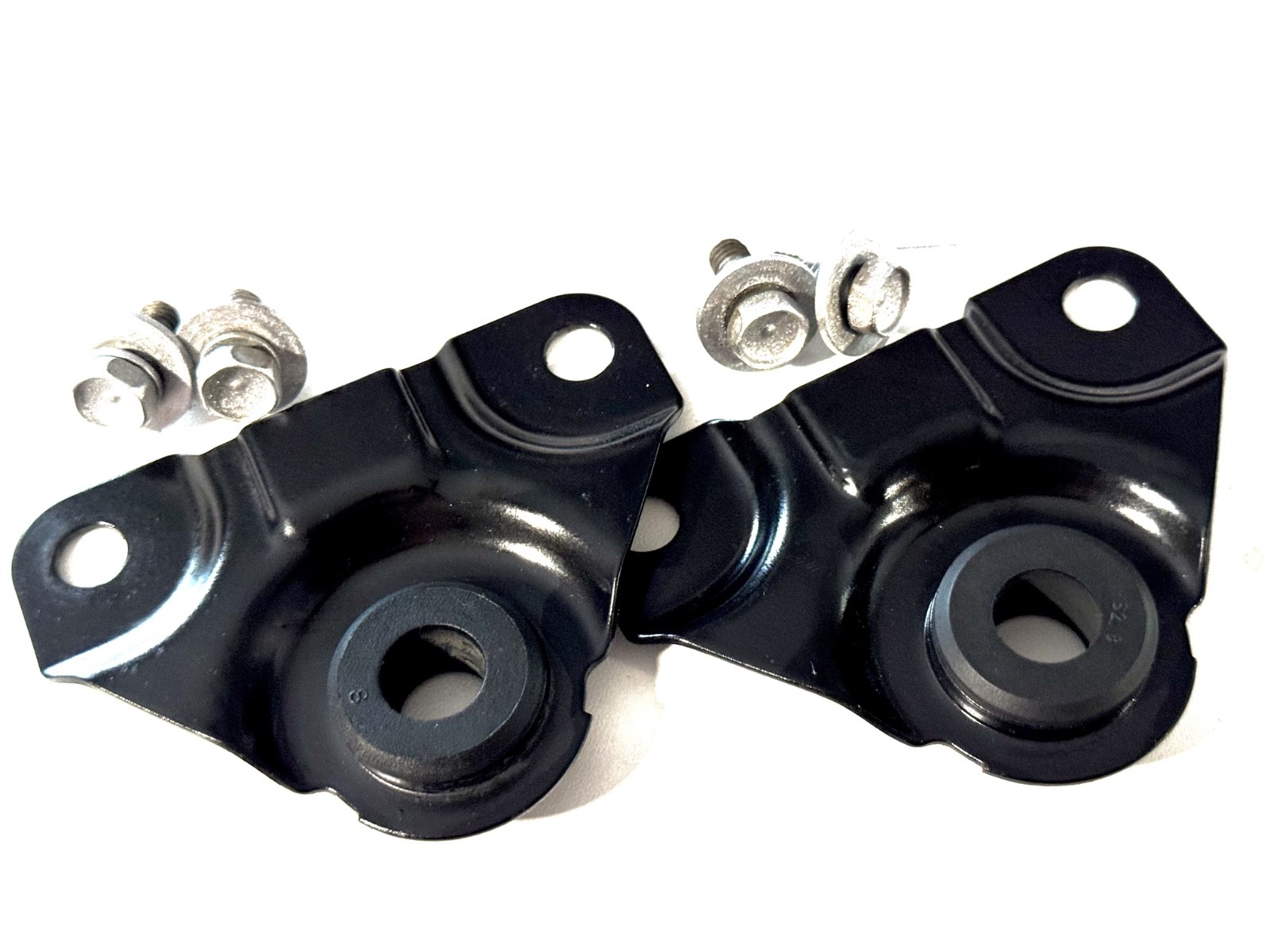 90-97 Honda Accord Radiator Top Mount Bracket Set Pair Black OEM