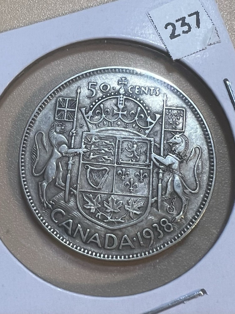 1938 Canada 50 Cent. Half Dollar Key Date