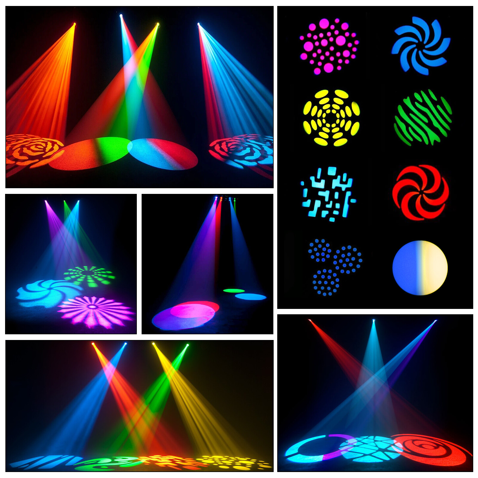 4PCS 120W LED Moving Head Stage Light RGBW Gobo Beam Spot Lighting DJ Disco DMX
