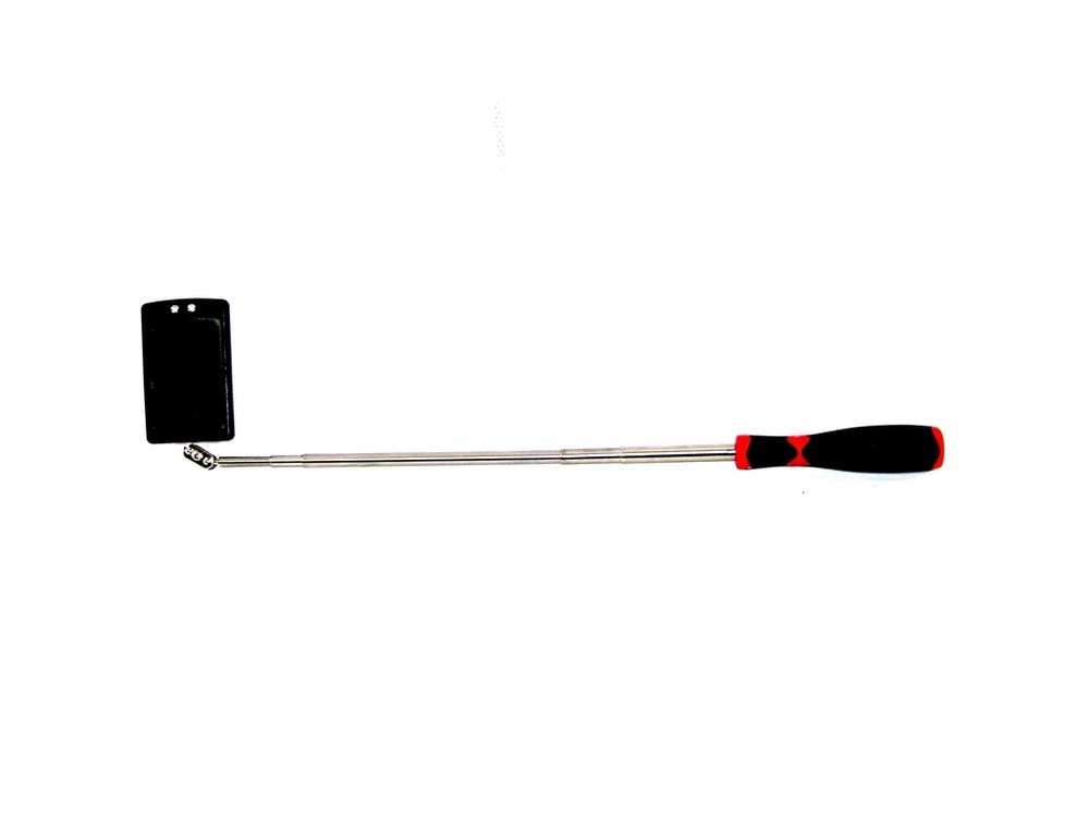 LED Lighted Inspection Mirror Telescoping illuminate Swivel Light Extendable