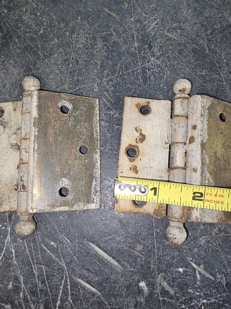 Vintage Brass Ball Tip Butt Door Hinge