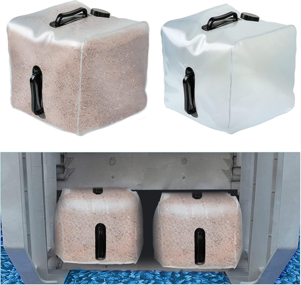 2 Pack Heavy Duty Pool Weight Plastic Sand Bags,Universal Pool Steps Weights for
