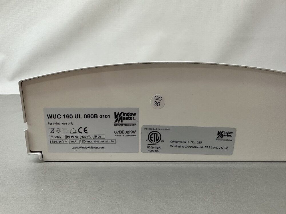 WindowMaster WUC 160 UL 080B 0101 Motor Controller