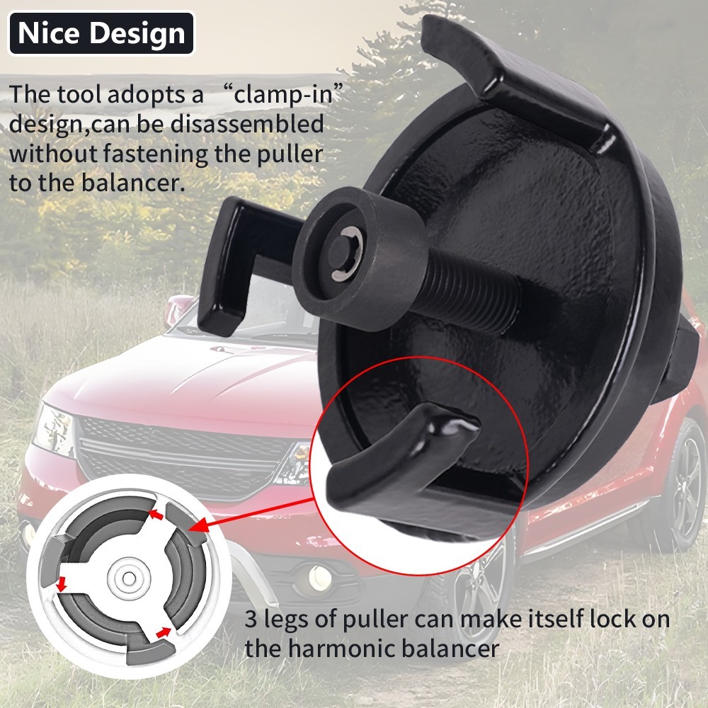 BK 25264 Harmonic Balancer Puller For GM Dodge Jeep Chrysler Crank Pulley Puller