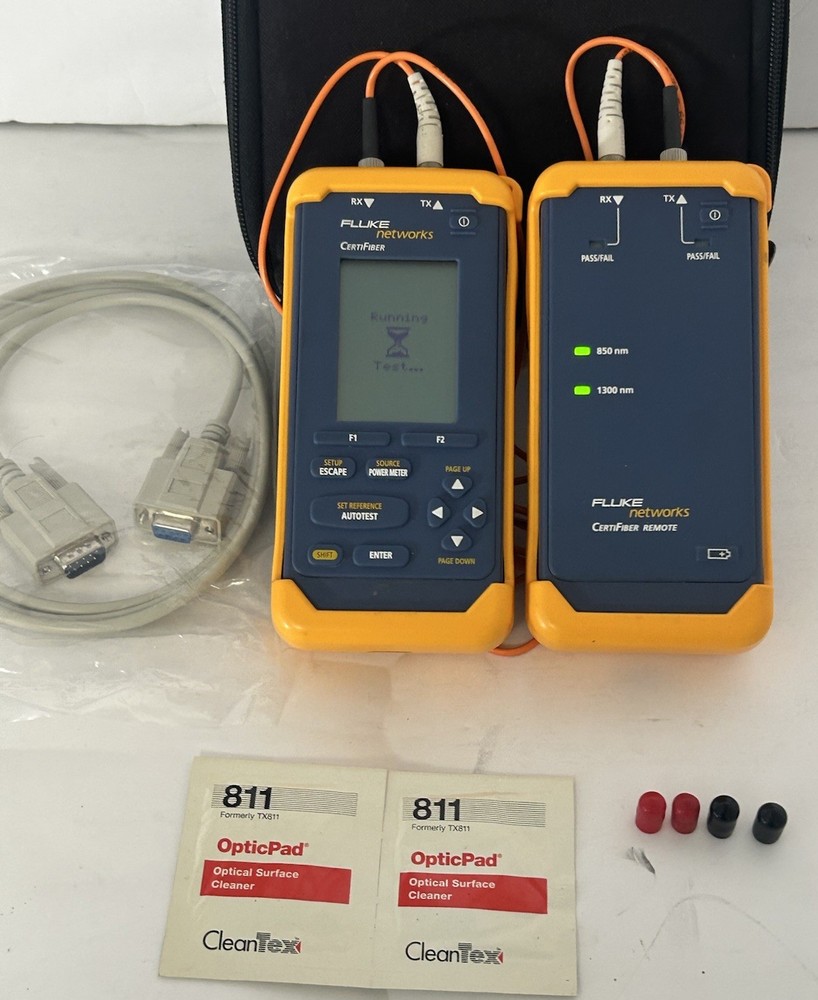 Fluke Networks Certifiber Advanced Multimode Fiber Optic Certification Tool-Case