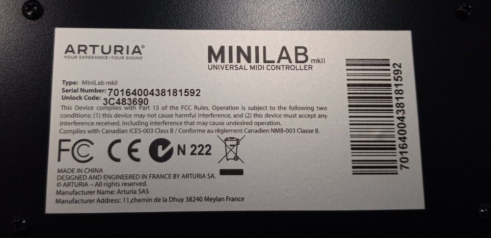 Arturia MiniLab MkII 25 Slim-key Controller