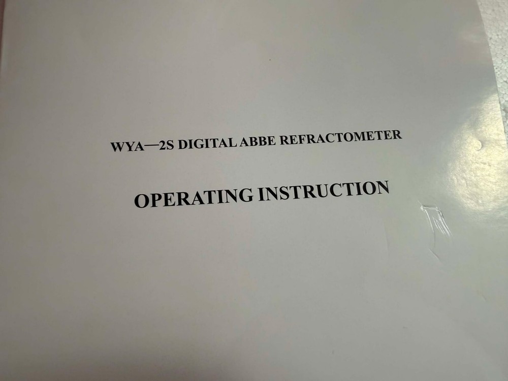 Hefei Chenchuang Instrument WYA-2S ABBE DIGITAL REFRACTOMETER BRIX ANALYSIS LCD