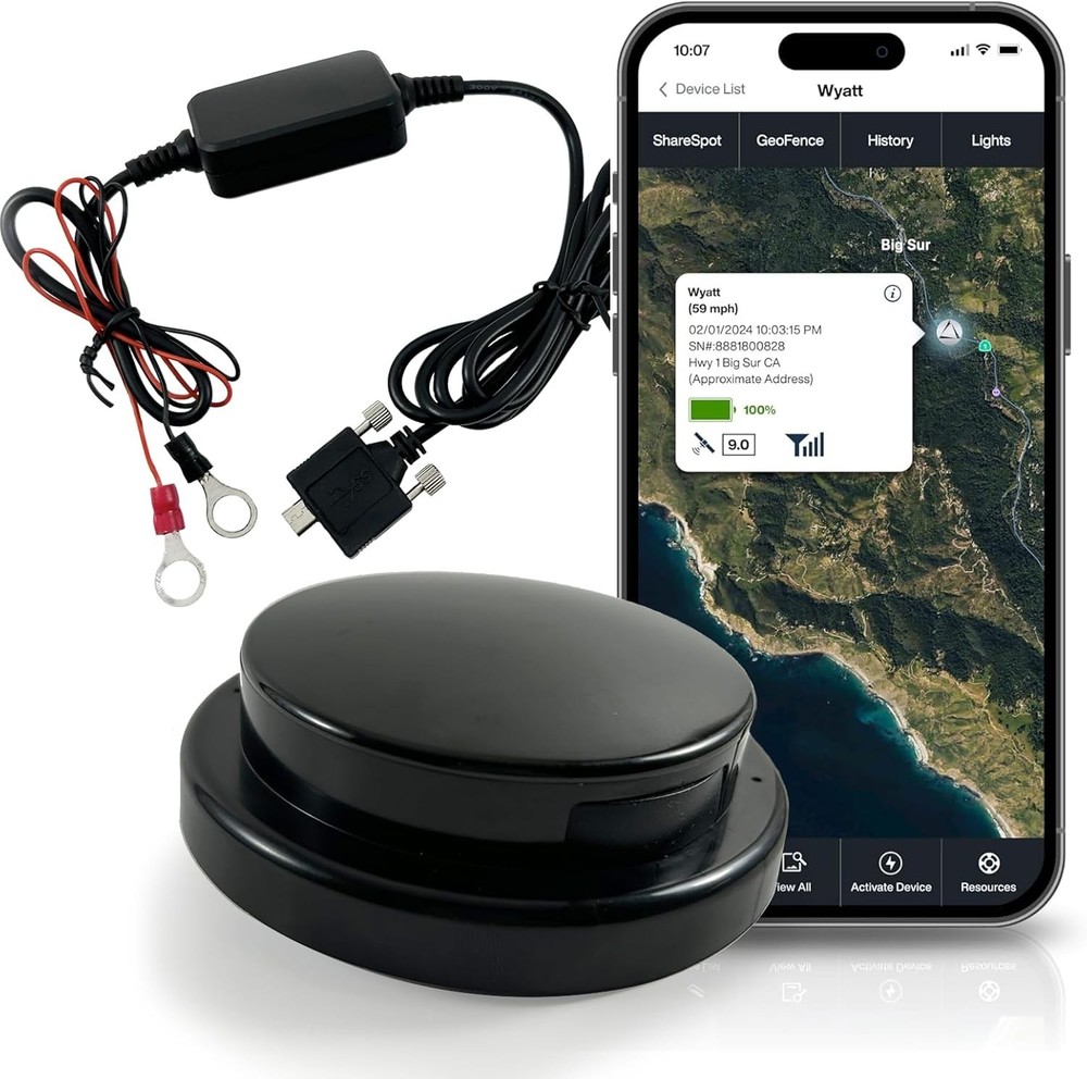 GPS Tracker - Includes Waterproof Hardwire Kit and Permanent Mount. Perfect f...