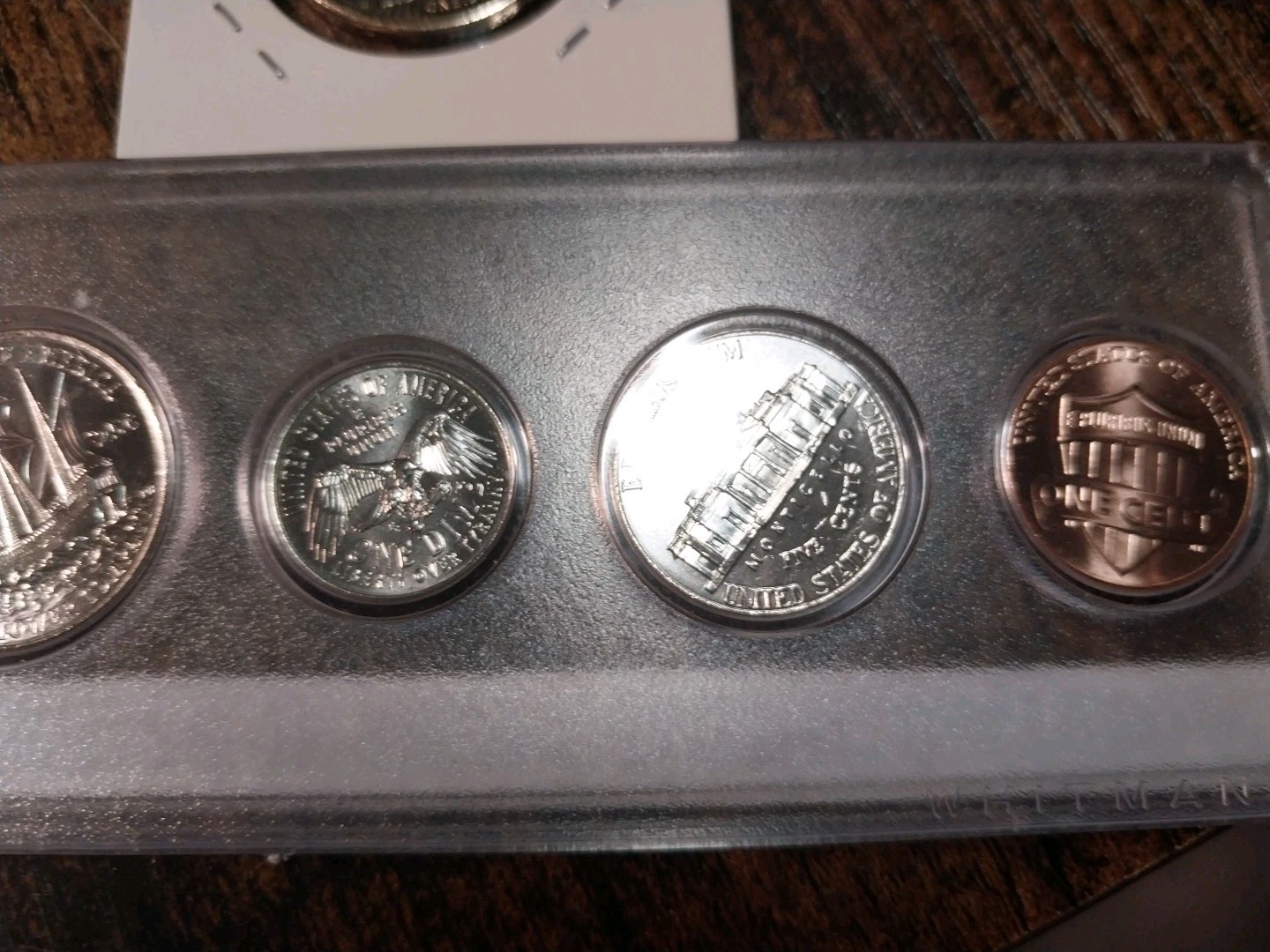 6 COIN SET W/DOLLAR 2026D WITH 2025 D CENT IN HOLDER W/LABELS SEMI QUINCENTENIAL