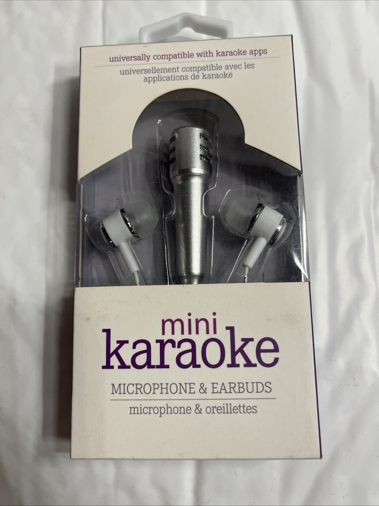 Mini Karaoke Microphone & Earbuds