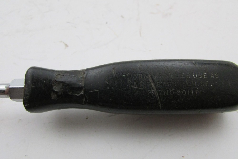 VINTAGE SNAP ON TOOLS FLAT BLADE SCREWDRIVER - BLACK SQUARE HANDLE - SSD2