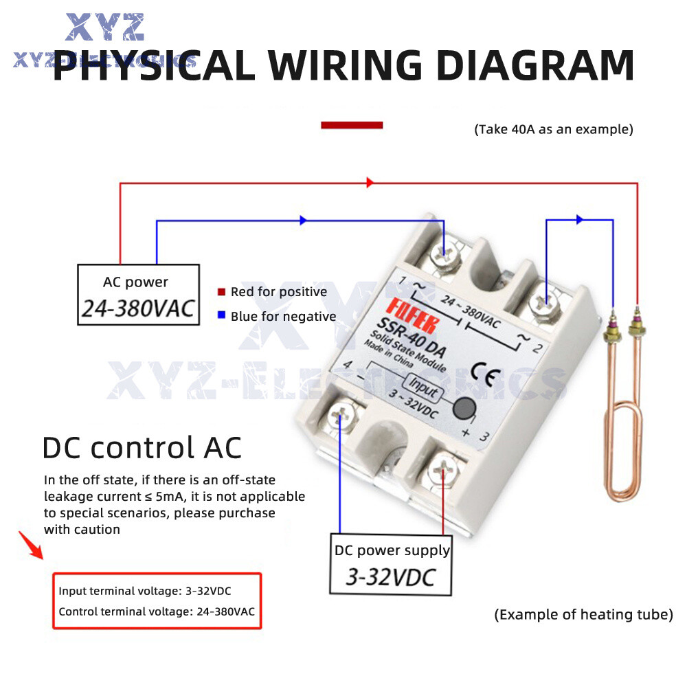 1-10PCS SSR-25DA Solid State Relay Module 25A DC 3V-32V Input AC 24V-380V Output