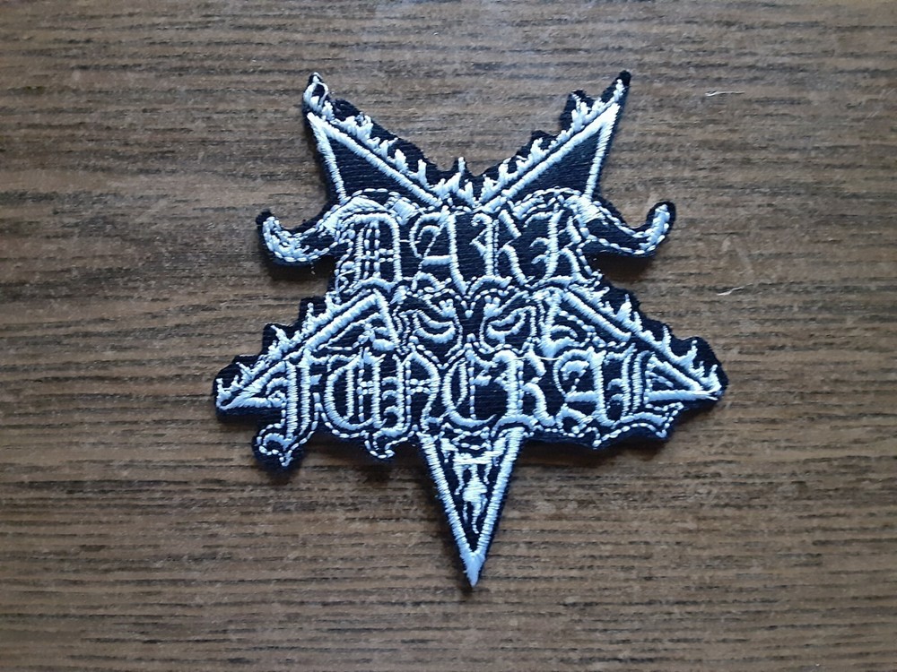 DARK FUNERAL,IRON ON WHITE EMBROIDERED PATCH