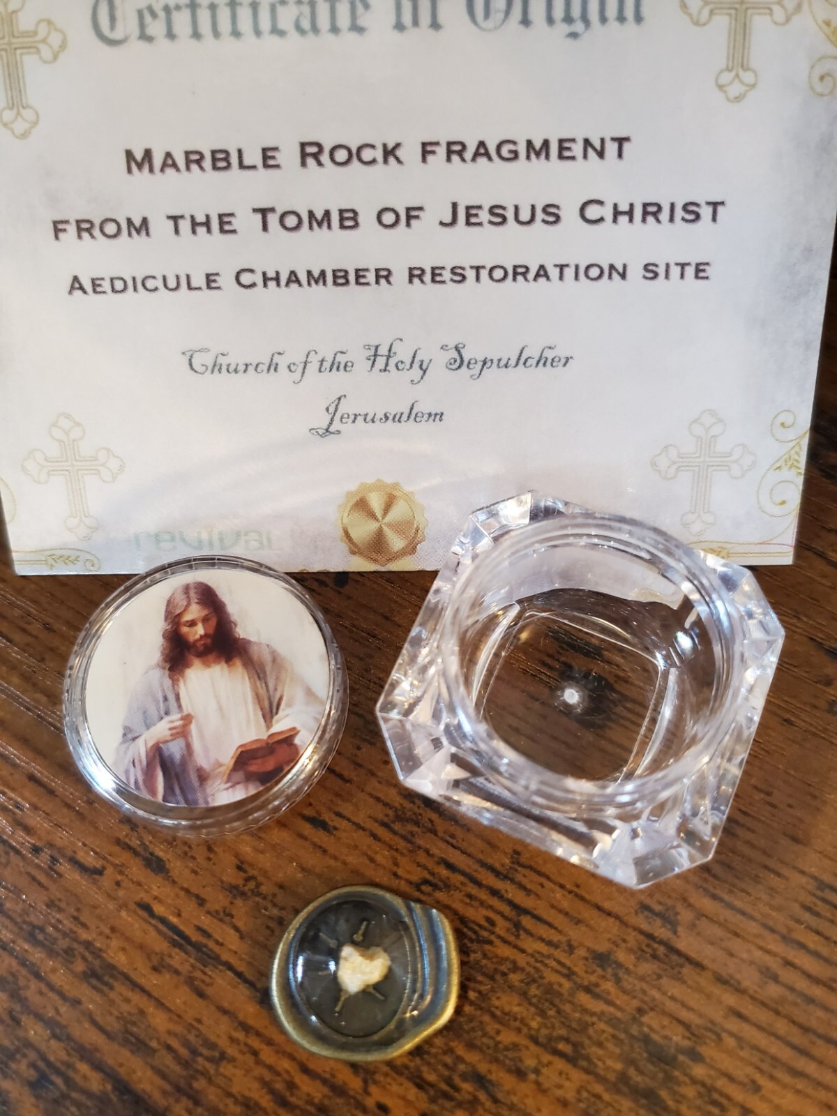 Tomb of Jesus Reliquary with Stone from Tomb of Jesus from Holy Sepulchre